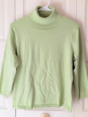 Ann Taylor Loft vintage y2k green turtleneck knit sweater